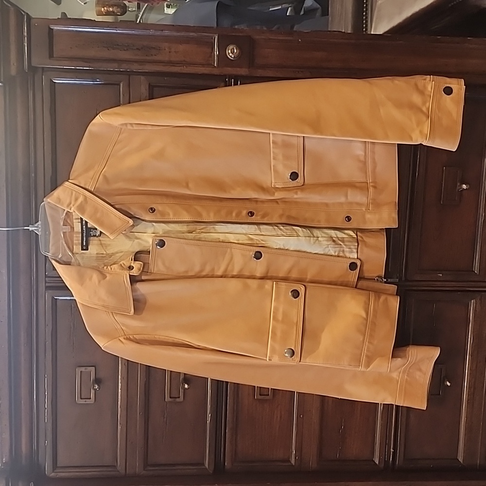 Leather jean style jacket